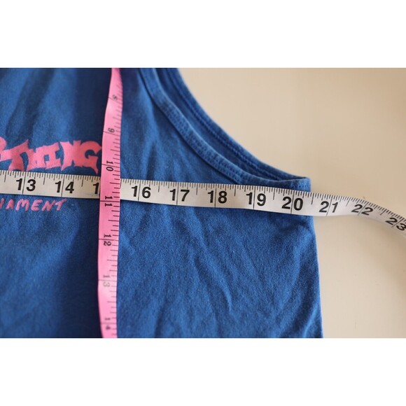 Vintage Tank Top Neon Surfer 90s Sand Volleyball Tournament Muscle Men's L - Picture 10 of 12